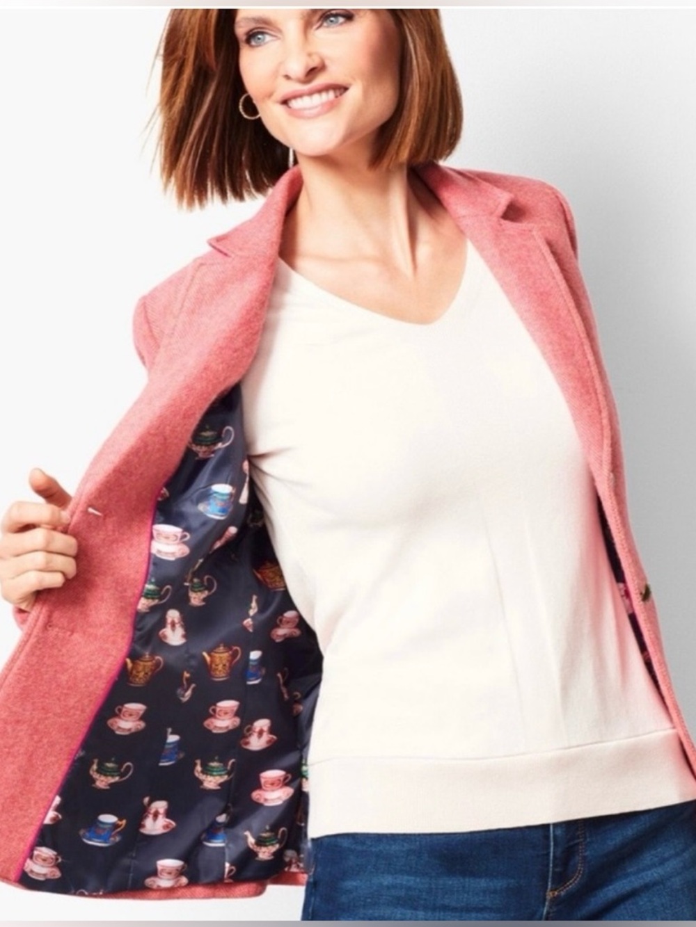 Talbots Shetland Aberdeen Wool Blend Blazer